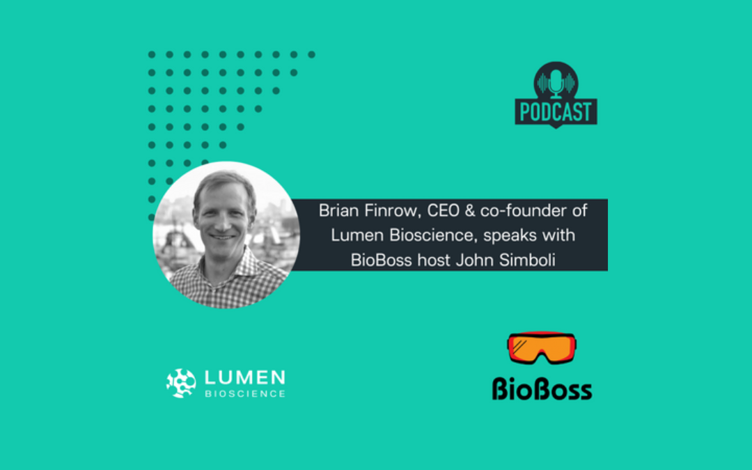 Brian Finrow, Co-founder and CEO of Lumen Bioscience, speaks with BioBoss host and biopharma branding veteran John Simboli