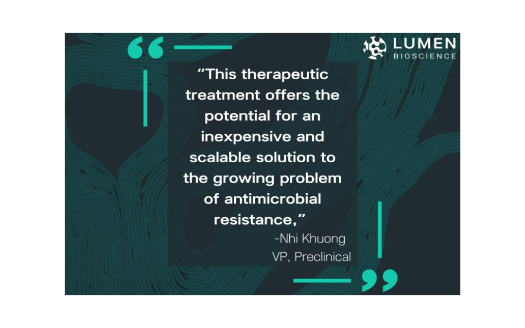 Lumen Bioscience Awarded $3.6 Million by U.S. Army to Advance Low-cost, Scalable Preventative for Antibiotic-Resistant Infections